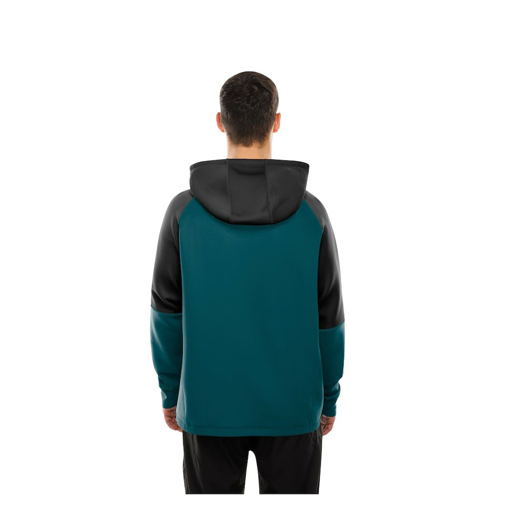 Philadelphia Eagles New Era Combine Authentic Color Block Raglan Pullover Hoodie Midnight Green - NFL