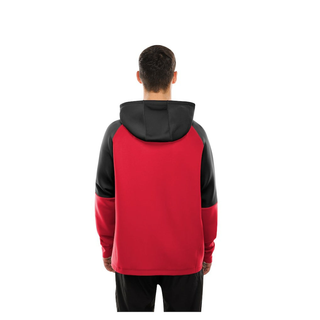San Francisco 49ers New Era Combine Authentic Color Block Raglan Pullover Hoodie Scarlet - NFL