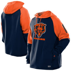 Chicago Bears New Era Combine Authentic Color Block Raglan Pullover Hoodie Navy - NFL