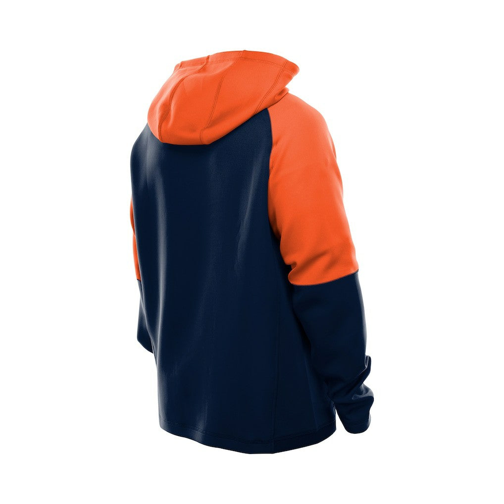 Chicago Bears New Era Combine Authentic Color Block Raglan Pullover Hoodie Navy - NFL