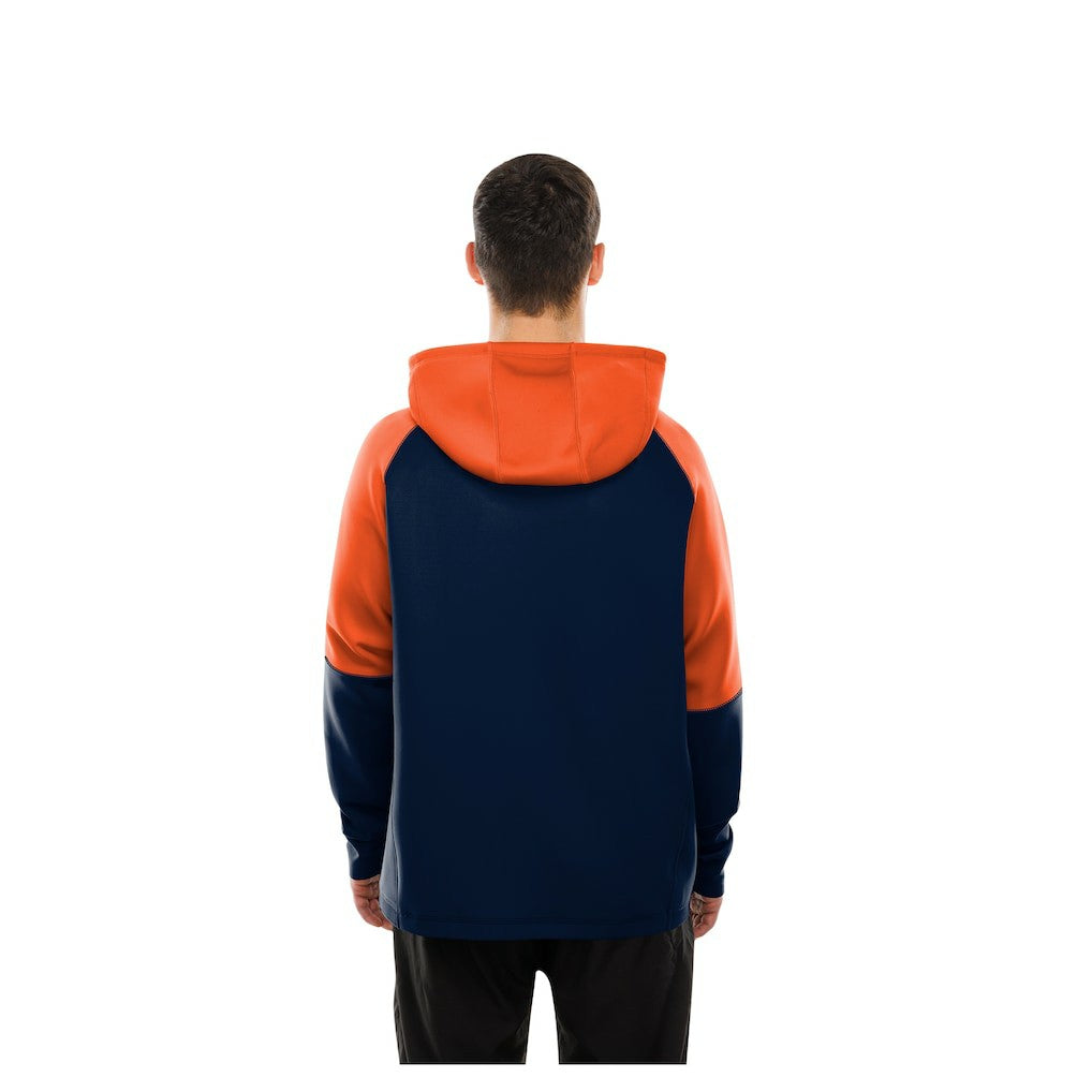Chicago Bears New Era Combine Authentic Color Block Raglan Pullover Hoodie Navy - NFL