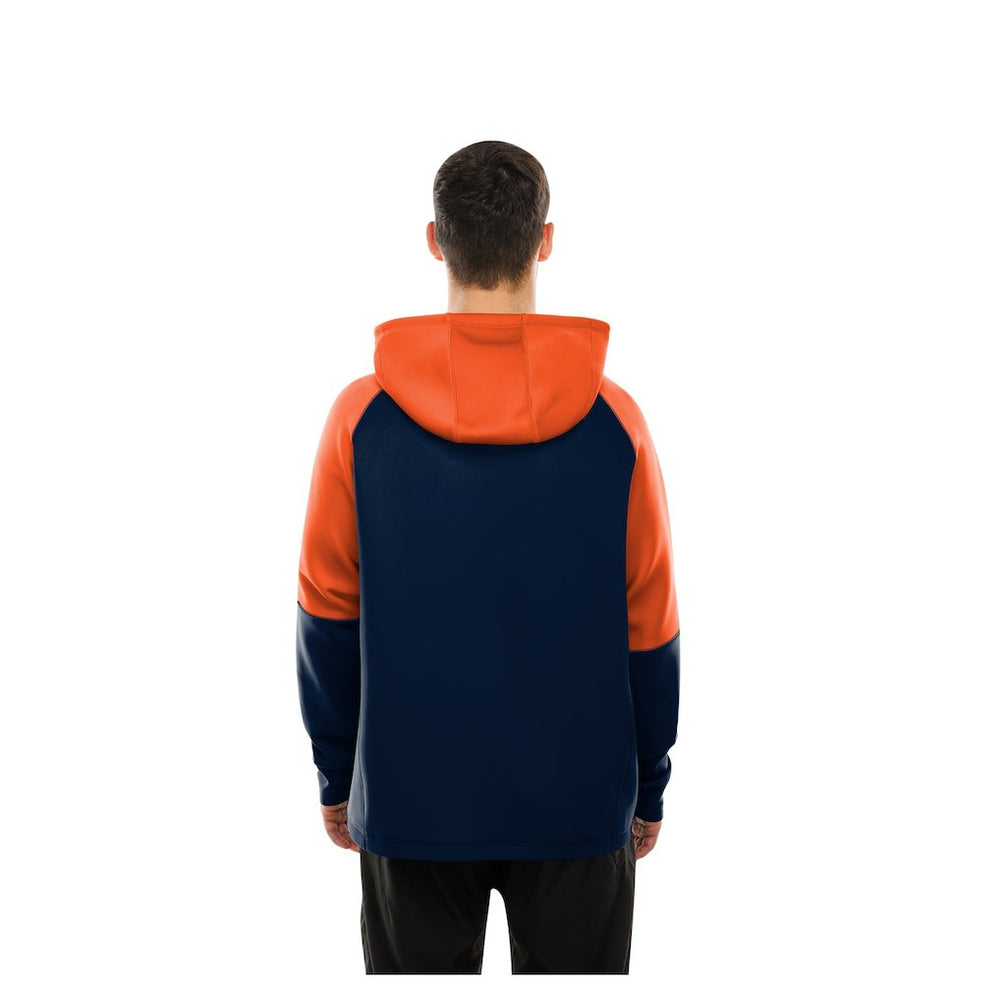 Chicago Bears New Era Combine Authentic Color Block Raglan Pullover Hoodie Navy - NFL