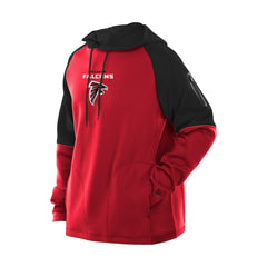 Atlanta Falcons New Era Combine Authentic Color Block Raglan Pullover Hoodie Red - NFL