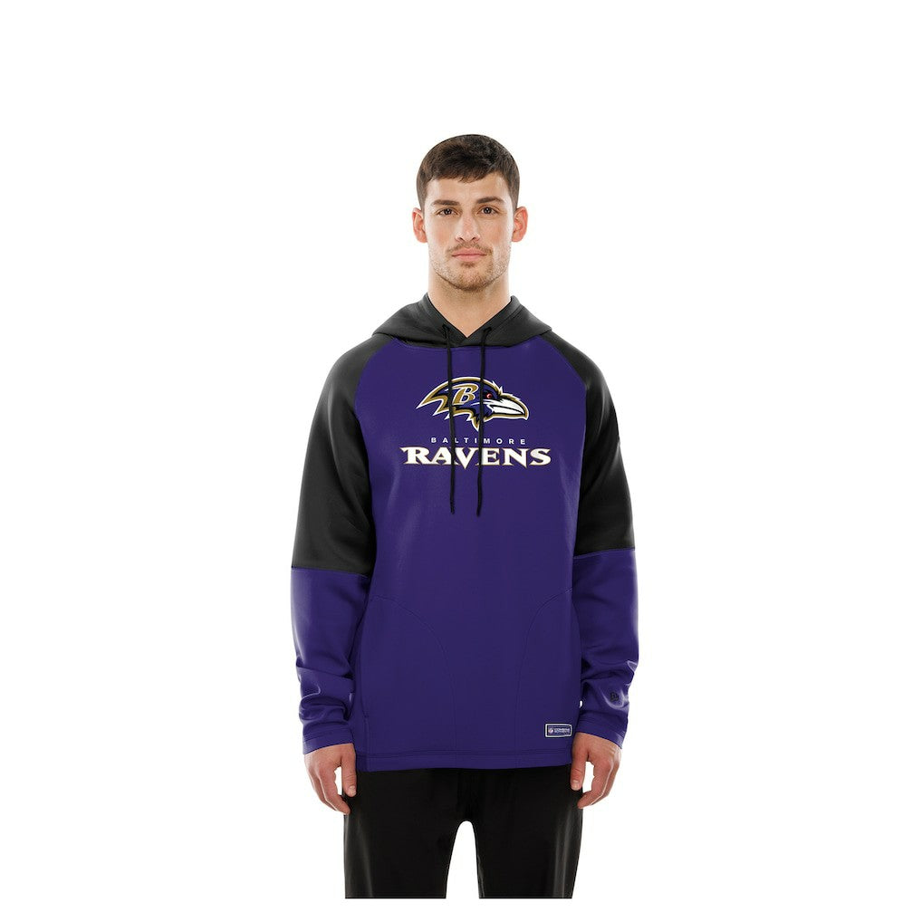 Baltimore Ravens New Era Combine Authentic Color Block Raglan Pullover Hoodie Purple - NFL