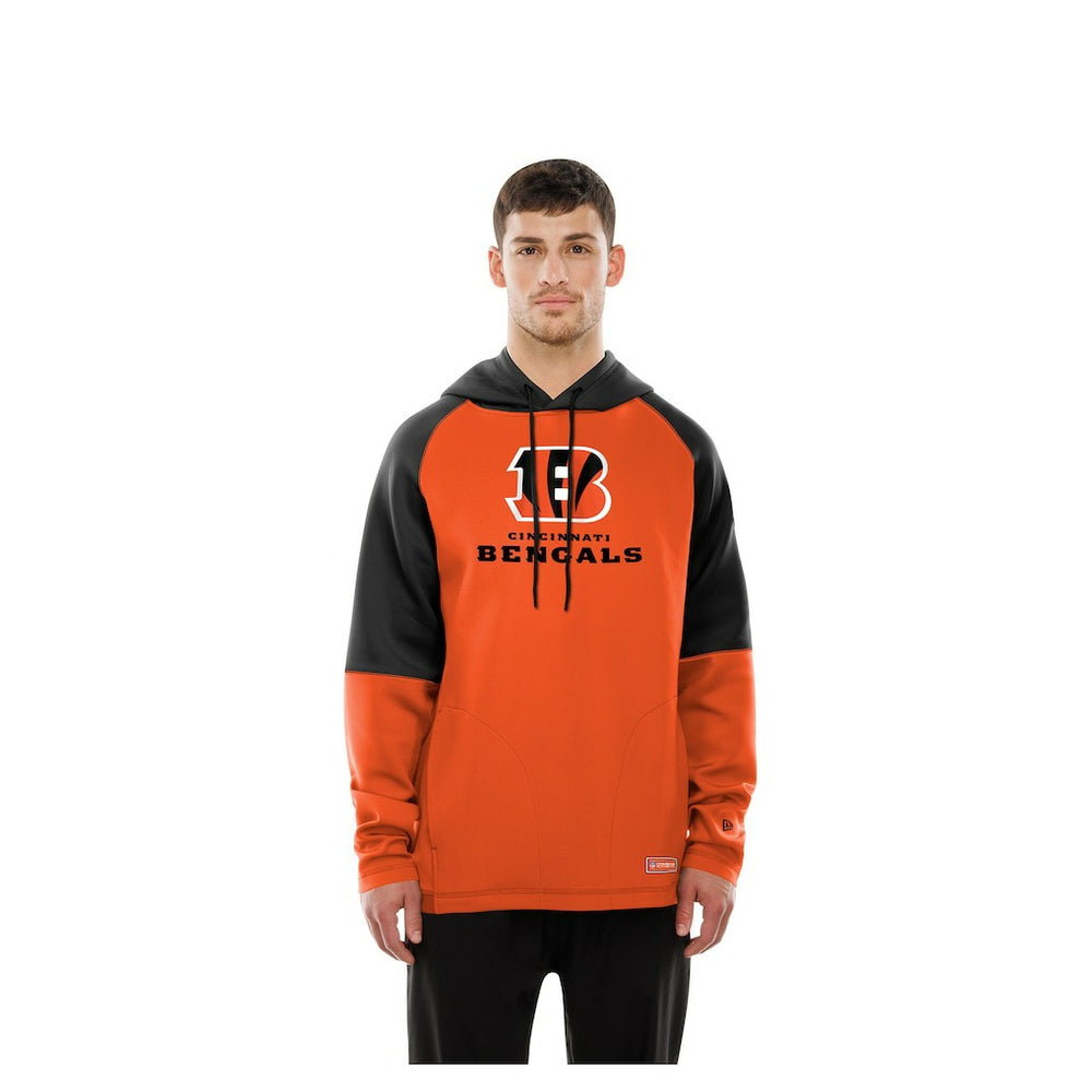 Cincinnati Bengals New Era Combine Authentic Color Block Raglan Pullover Hoodie Orange - NFL