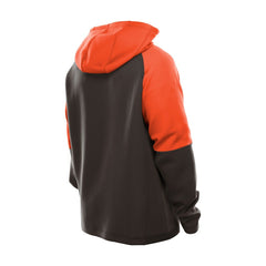 Cleveland Browns New Era Combine Authentic Color Block Raglan Pullover Hoodie Brown - NFL