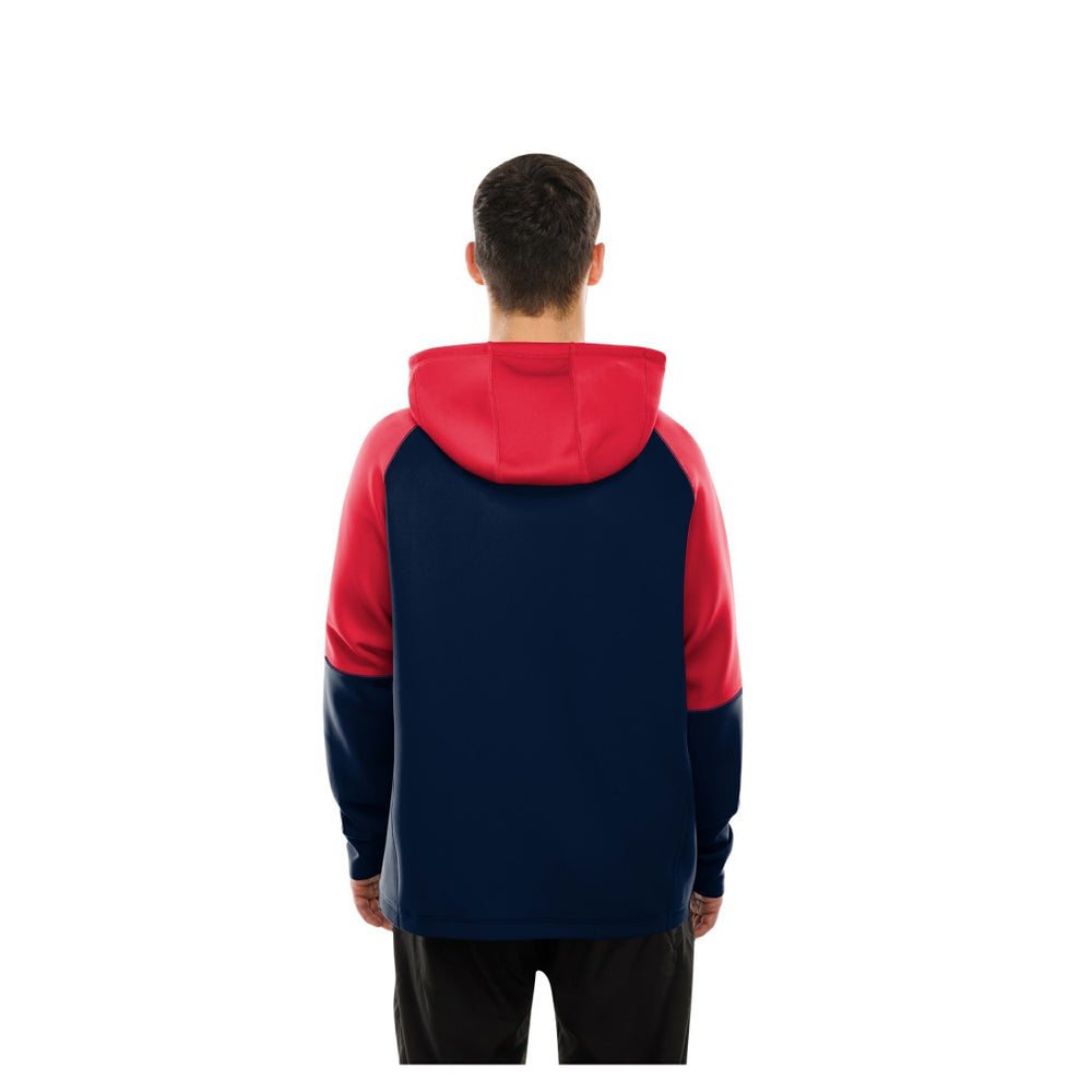 Houston Texans New Era Combine Authentic Color Block Raglan Pullover Hoodie Navy - NFL