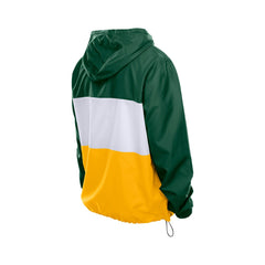 Green Bay Packers New Era Ripstop Quarter-Zip Hooded Windbreaker Green - NFL