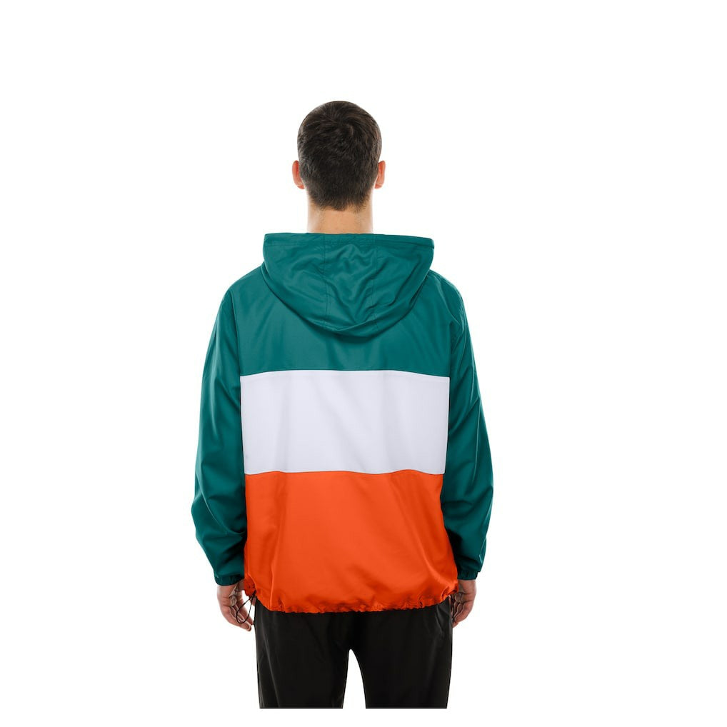 Miami Dolphins New Era Ripstop Quarter-Zip Hooded Windbreaker Aqua - NFL