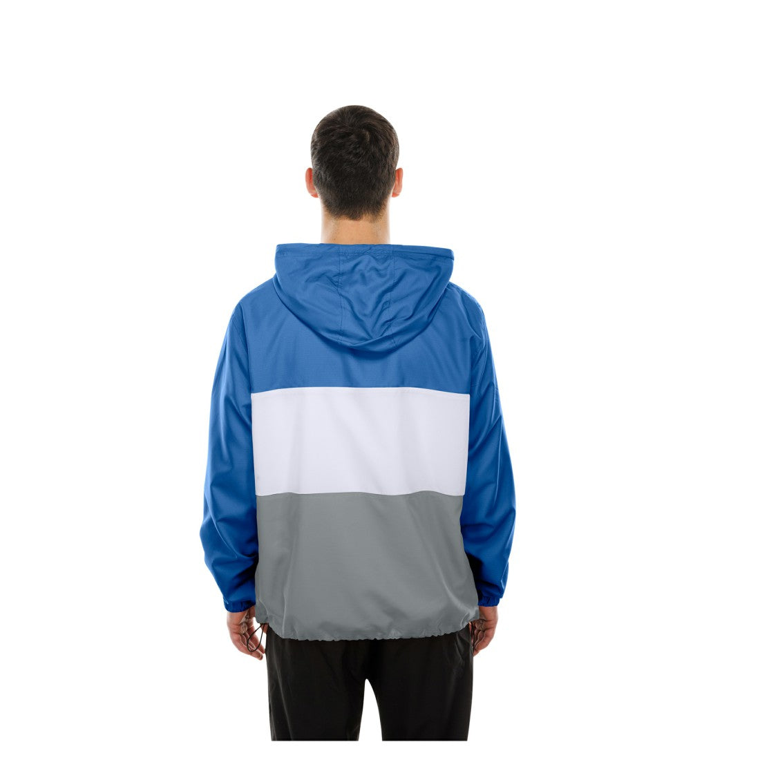 Detroit Lions New Era Ripstop Quarter-Zip Hooded Windbreaker Blue - NFL