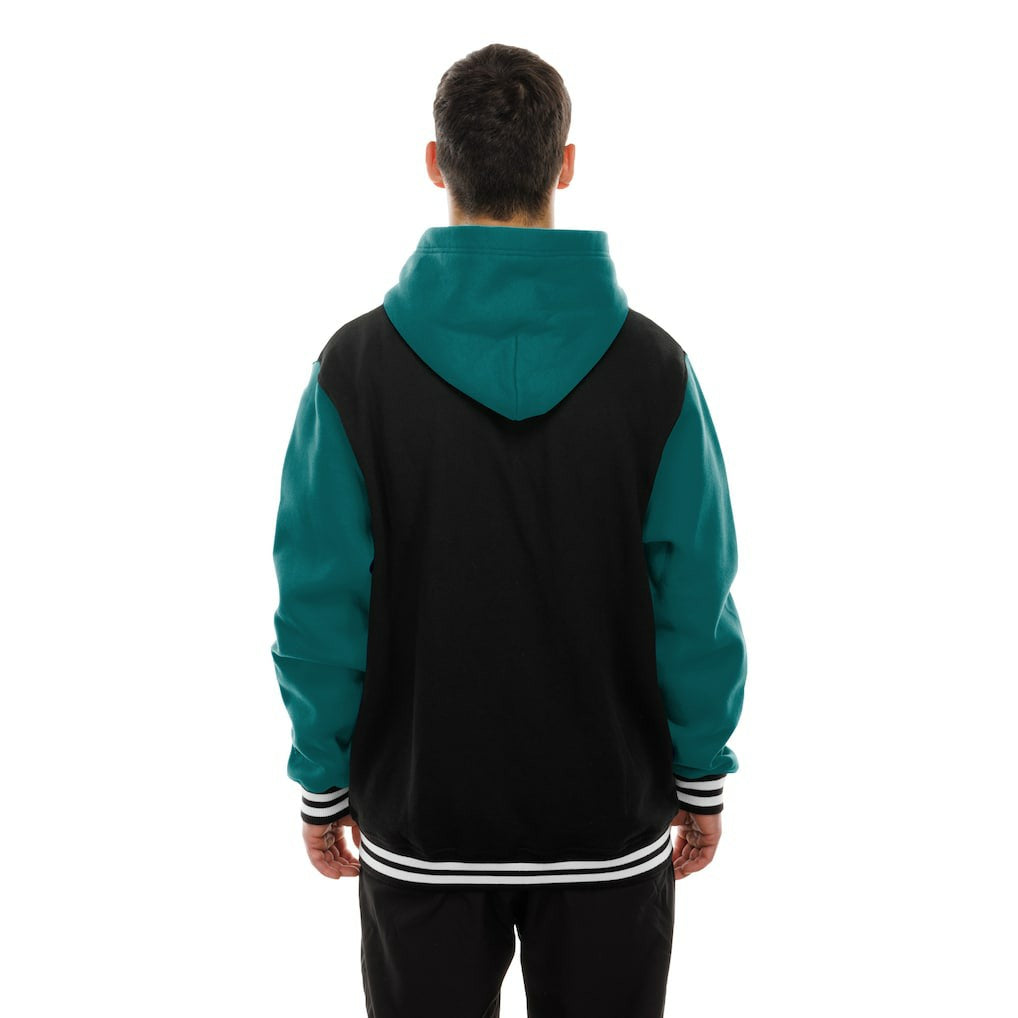 Miami Dolphins New Era Full-Snap Fleece Hoodie Jacket Black - NFL