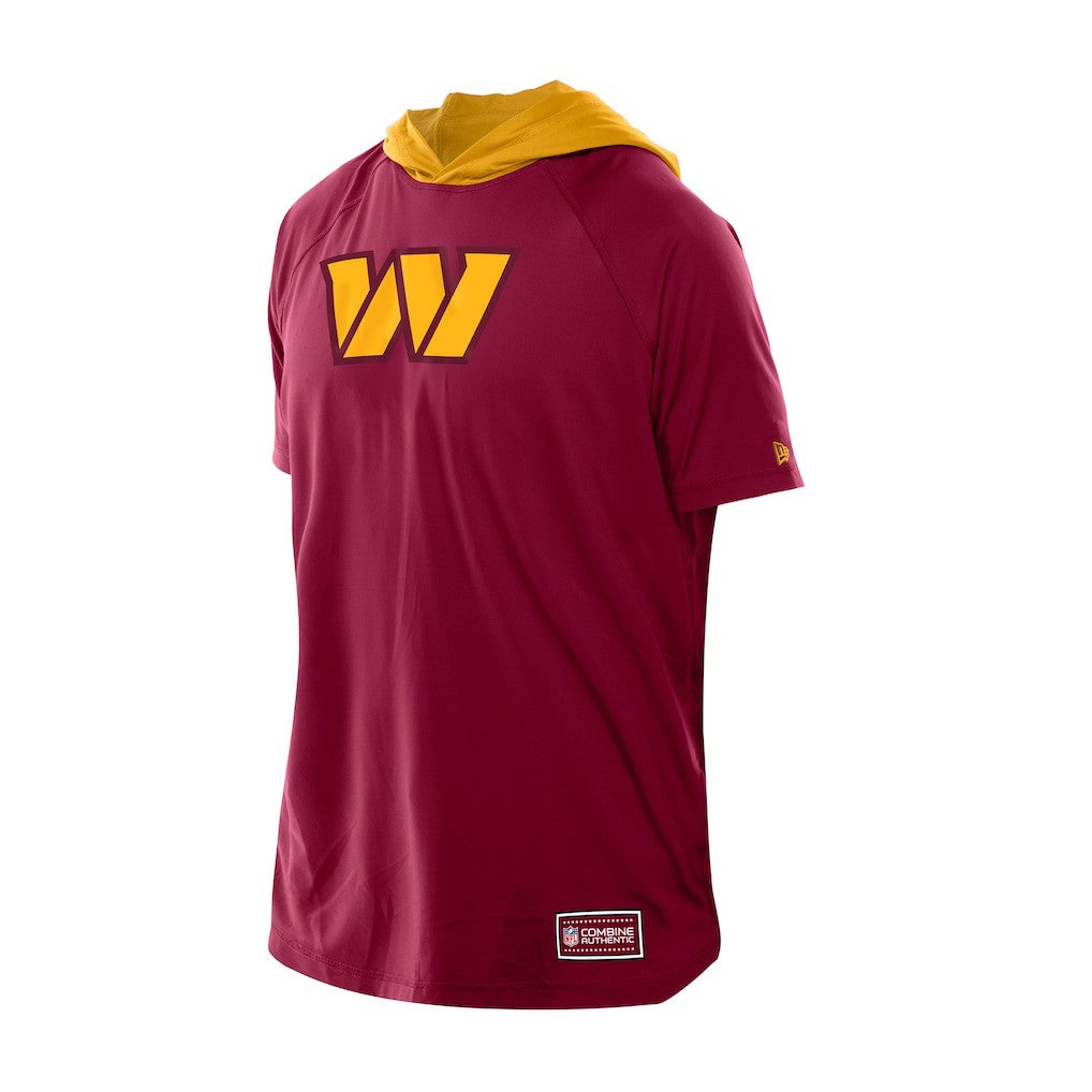 Washington Commanders New Era Combine Authentic Hooded Raglan Short-Sleeve T-Shirt Scarlet - NFL