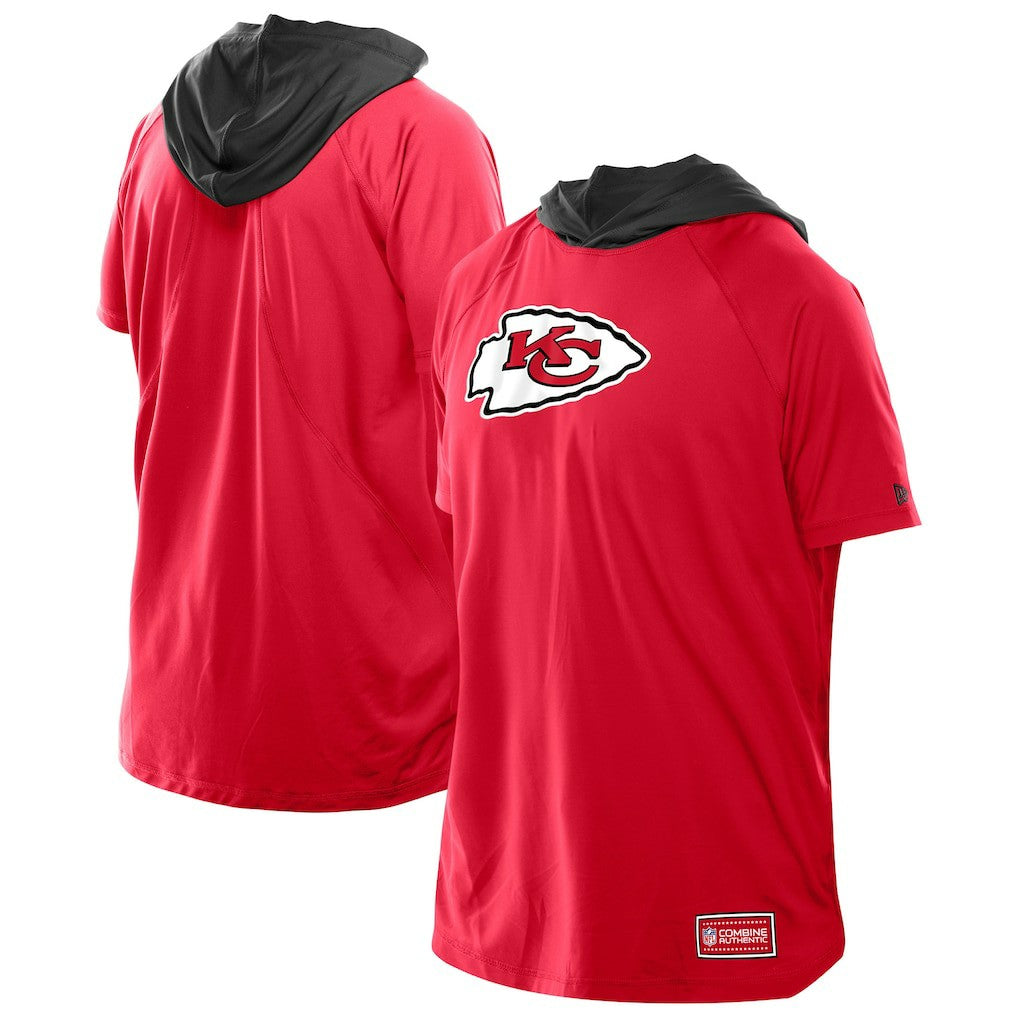 Kansas City Chiefs New Era Combine Authentic Hooded Raglan Short-Sleeve T-Shirt Red - NFL