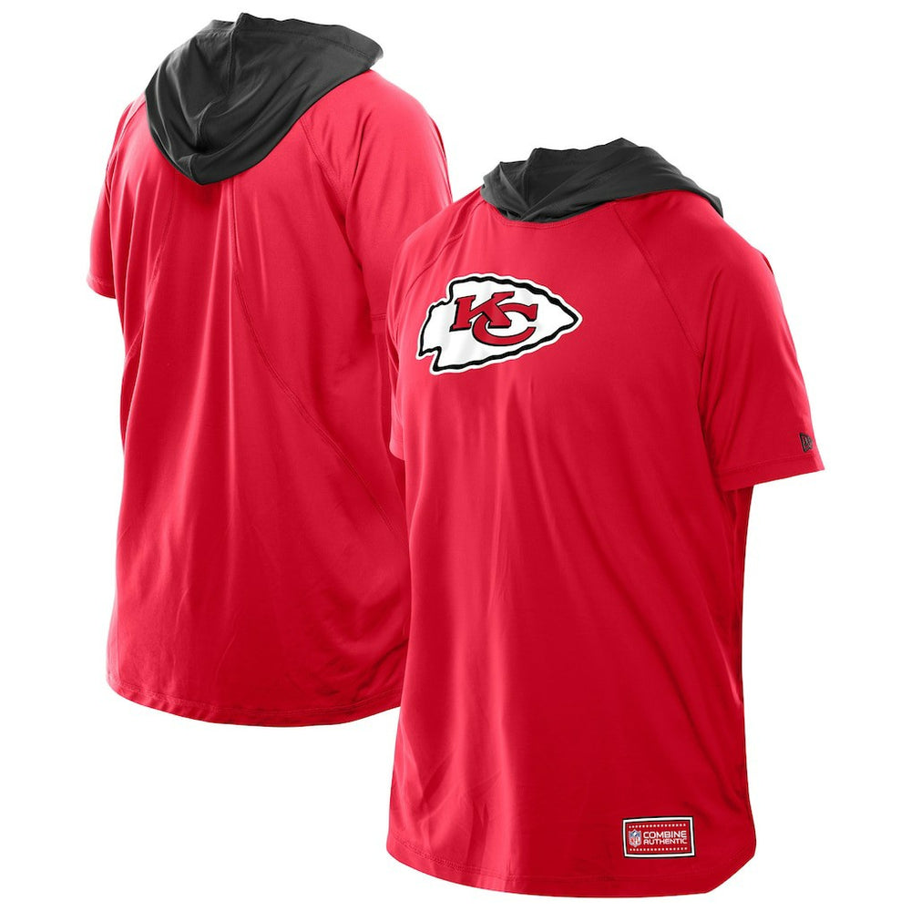 Kansas City Chiefs New Era Combine Authentic Hooded Raglan Short-Sleeve T-Shirt Red - NFL