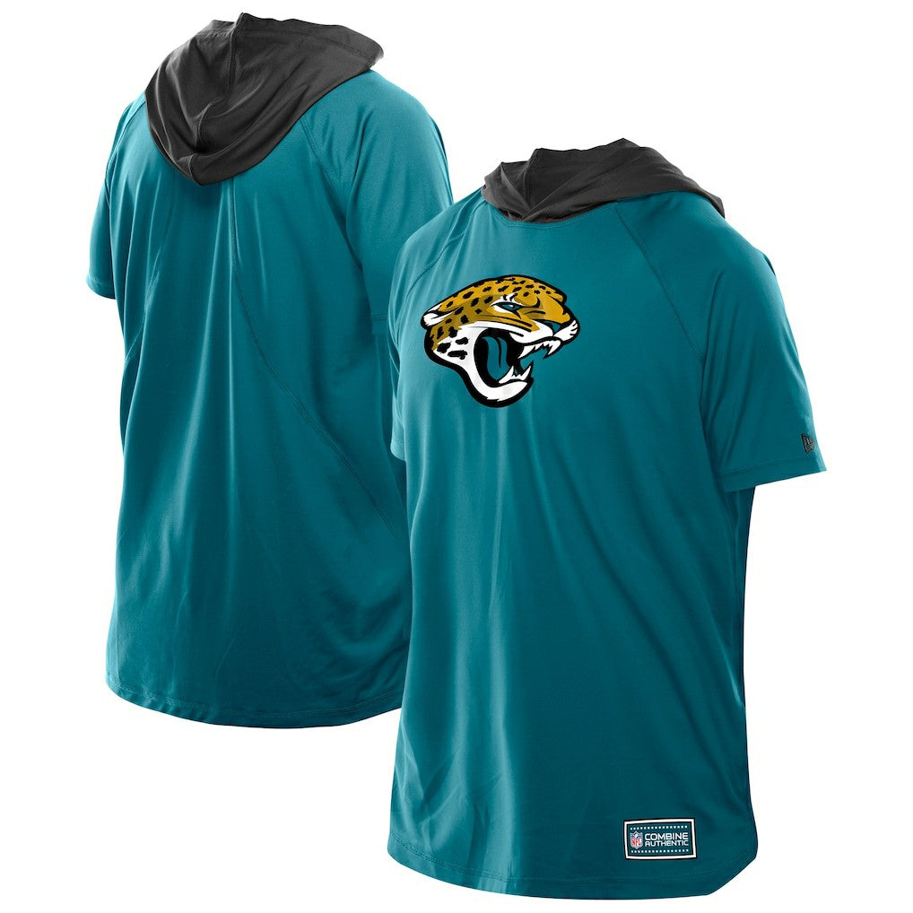 Jacksonville Jaguars New Era Combine Authentic Hooded Raglan Short-Sleeve T-Shirt Teal - NFL