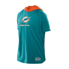 Miami Dolphins New Era Combine Authentic Hooded Raglan Short-Sleeve T-Shirt Aqua - NFL