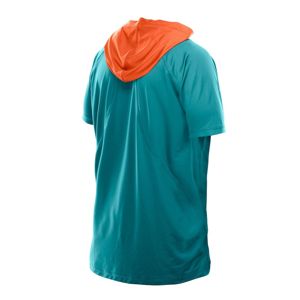 Miami Dolphins New Era Combine Authentic Hooded Raglan Short-Sleeve T-Shirt Aqua - NFL