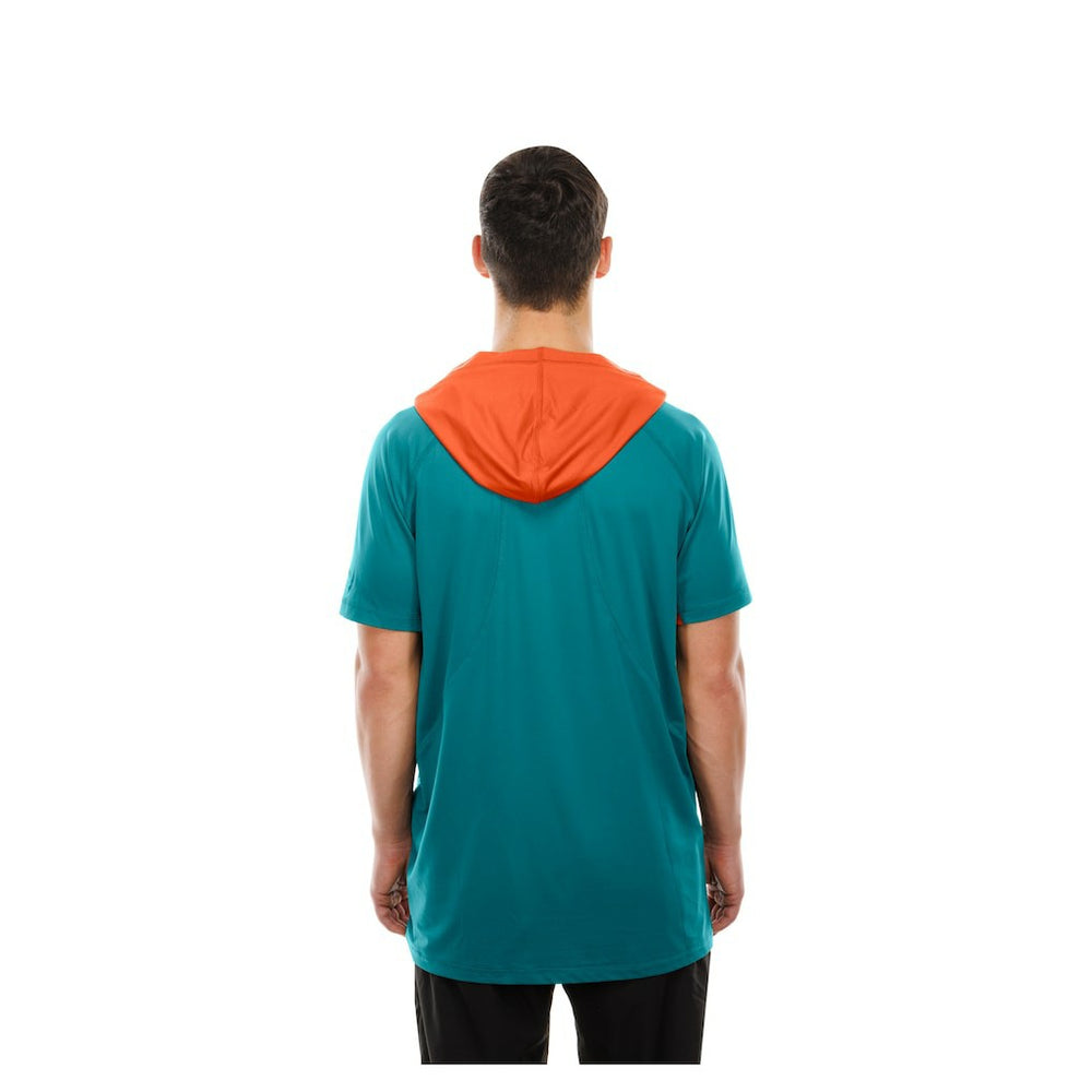 Miami Dolphins New Era Combine Authentic Hooded Raglan Short-Sleeve T-Shirt Aqua - NFL