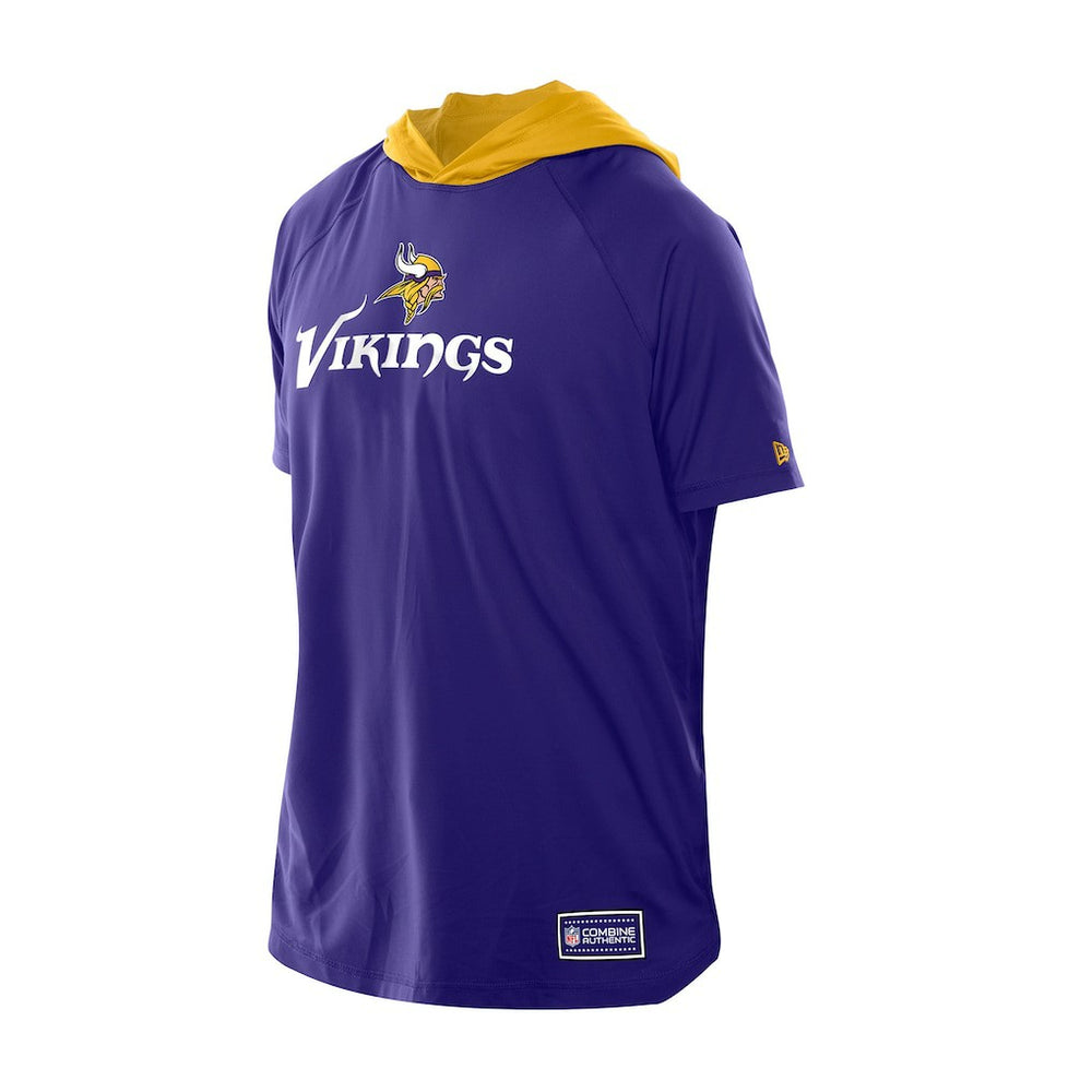 Minnesota Vikings New Era Combine Authentic Hooded Raglan Short-Sleeve T-Shirt Purple - NFL