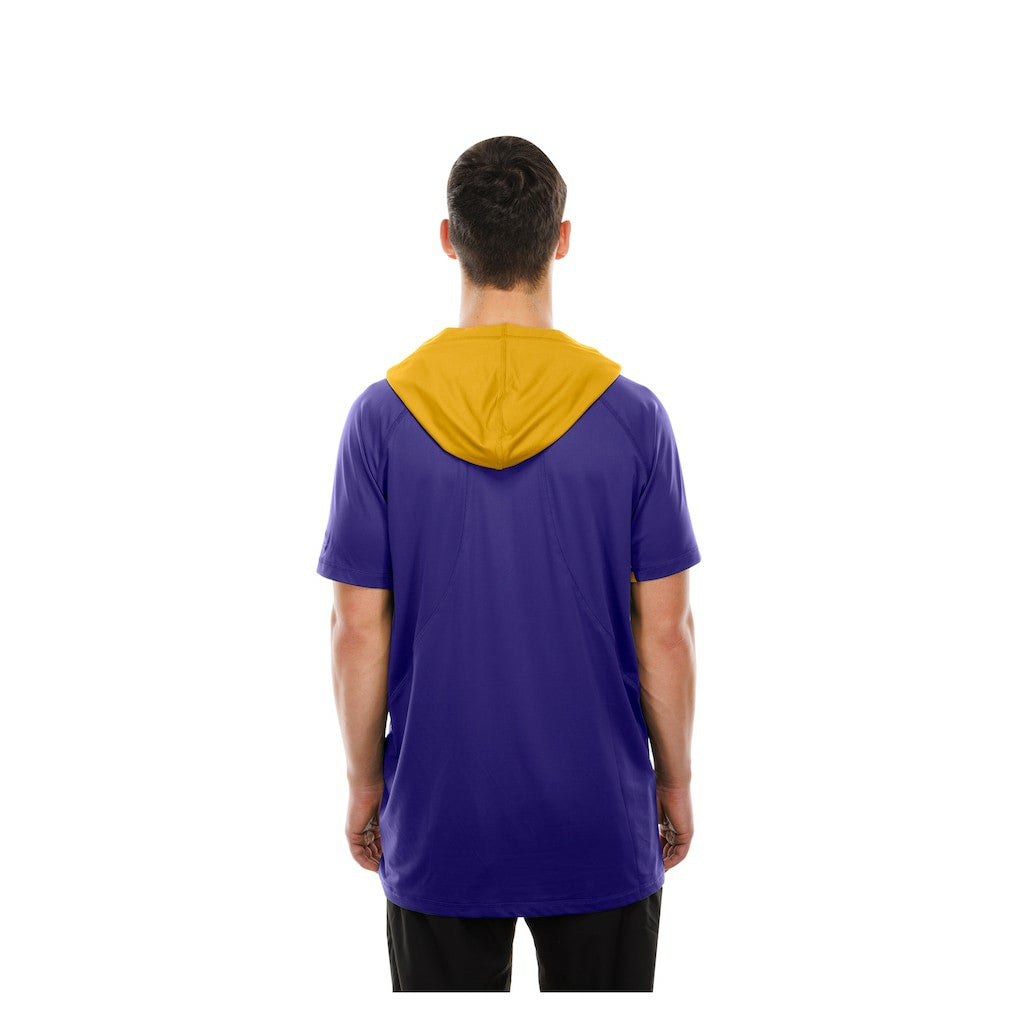 Minnesota Vikings New Era Combine Authentic Hooded Raglan Short-Sleeve T-Shirt Purple - NFL