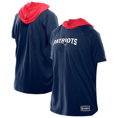 New England Patriots New Era Combine Authentic Hooded Raglan Short-Sleeve T-Shirt Navy - NFL