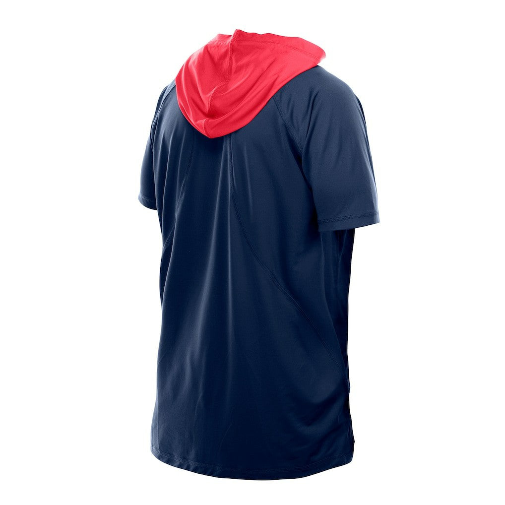 New England Patriots New Era Combine Authentic Hooded Raglan Short-Sleeve T-Shirt Navy - NFL