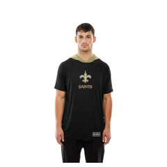 New Orleans Saints New Era Combine Authentic Hooded Raglan Short-Sleeve T-Shirt Black - NFL