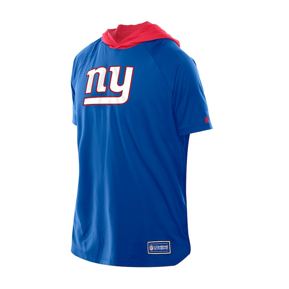 New York Giants New Era Combine Authentic Hooded Raglan Short-Sleeve T-Shirt Royal - NFL