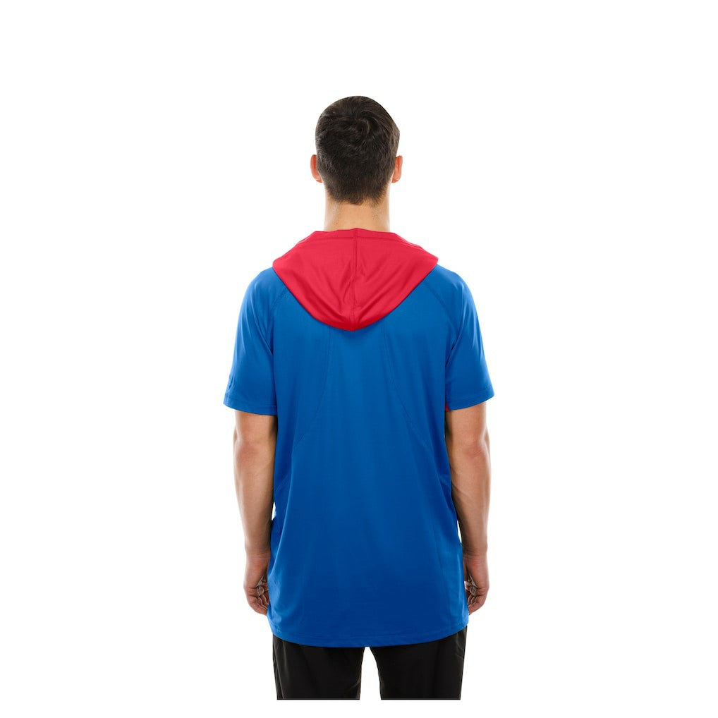 New York Giants New Era Combine Authentic Hooded Raglan Short-Sleeve T-Shirt Royal - NFL