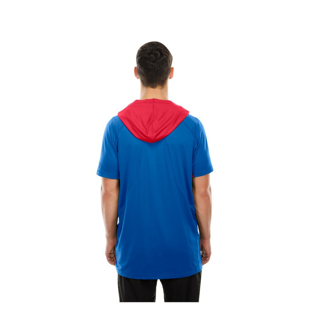New York Giants New Era Combine Authentic Hooded Raglan Short-Sleeve T-Shirt Royal - NFL