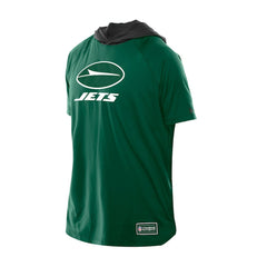 New York Jets New Era Combine Authentic Hooded Raglan Short-Sleeve T-Shirt Green - NFL