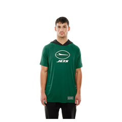 New York Jets New Era Combine Authentic Hooded Raglan Short-Sleeve T-Shirt Green - NFL