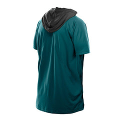 Philadelphia Eagles New Era Combine Authentic Hooded Raglan Short-Sleeve T-Shirt Midnight Green - NFL