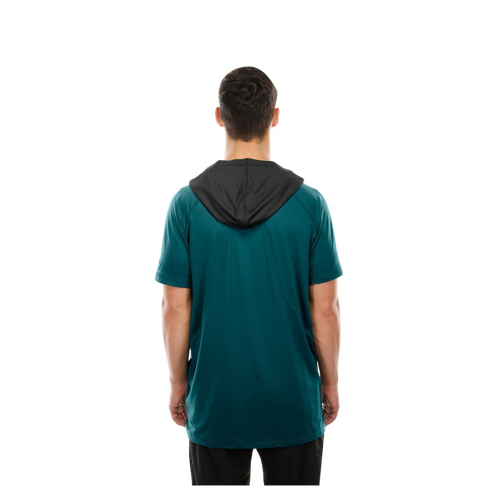 Philadelphia Eagles New Era Combine Authentic Hooded Raglan Short-Sleeve T-Shirt Midnight Green - NFL