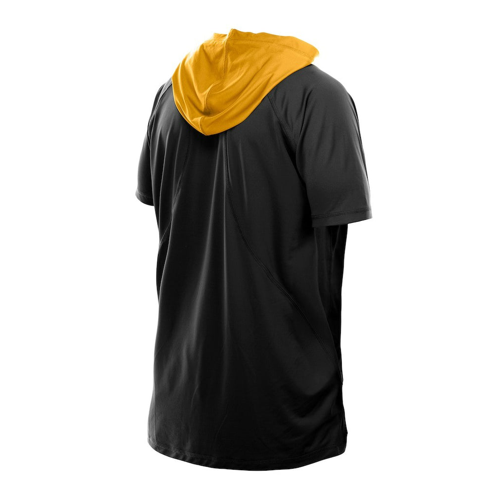 Pittsburgh Steelers New Era Combine Authentic Hooded Raglan Short-Sleeve T-Shirt Black - NFL