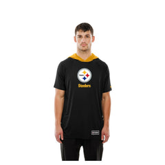 Pittsburgh Steelers New Era Combine Authentic Hooded Raglan Short-Sleeve T-Shirt Black - NFL