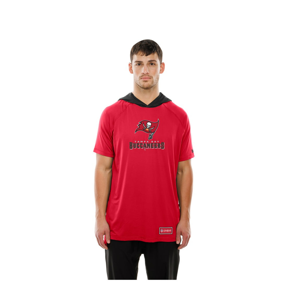 Tampa Bay Buccaneers New Era Combine Authentic Hooded Raglan Short-Sleeve T-Shirt Red - NFL