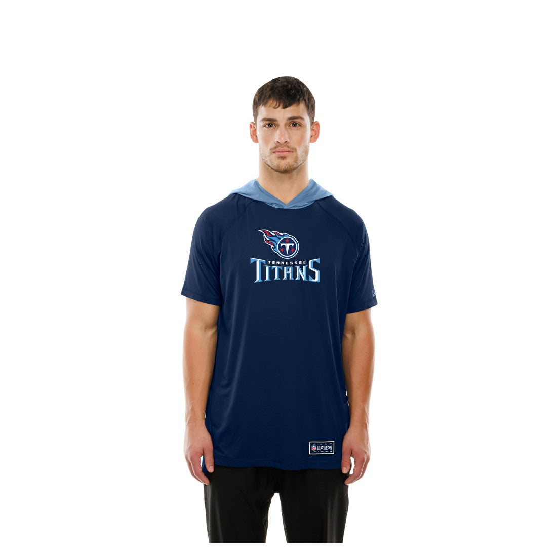 Tennessee Titans New Era Combine Authentic Hooded Raglan Short-Sleeve T-Shirt Navy - NFL