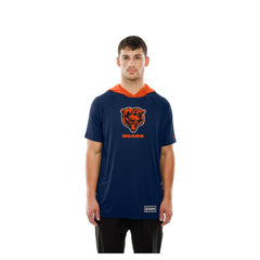 Chicago Bears New Era Combine Authentic Hooded Raglan Short-Sleeve T-Shirt Navy - NFL