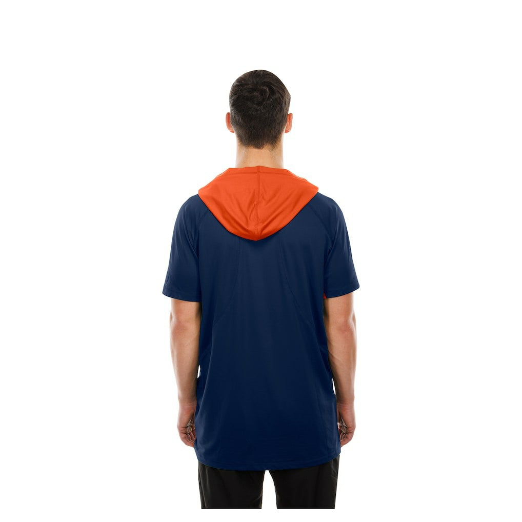 Chicago Bears New Era Combine Authentic Hooded Raglan Short-Sleeve T-Shirt Navy - NFL