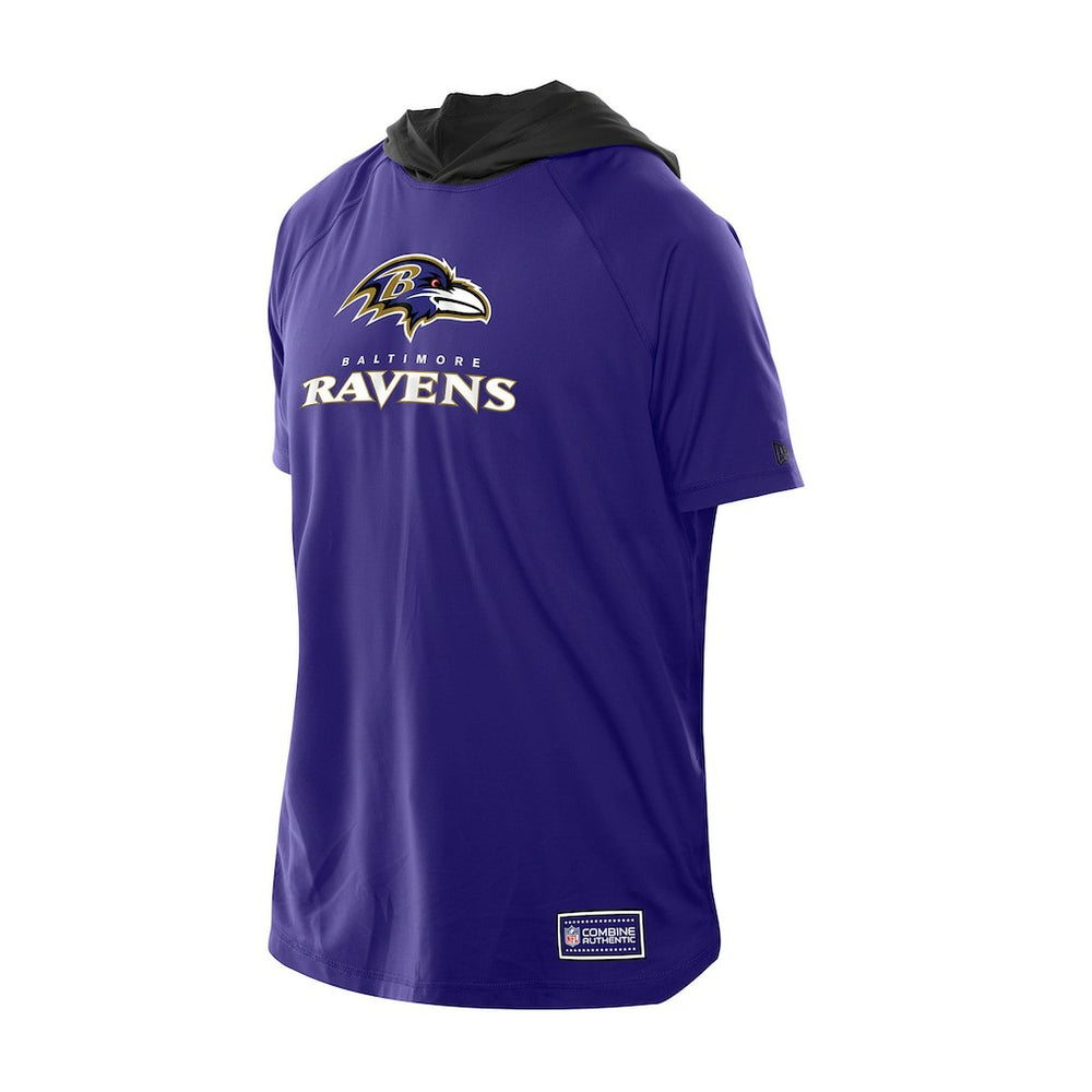 Baltimore Ravens New Era Combine Authentic Hooded Raglan Short-Sleeve T-Shirt Purple - NFL