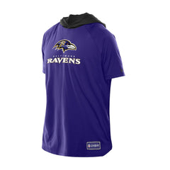 Baltimore Ravens New Era Combine Authentic Hooded Raglan Short-Sleeve T-Shirt Purple - NFL