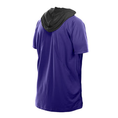 Baltimore Ravens New Era Combine Authentic Hooded Raglan Short-Sleeve T-Shirt Purple - NFL