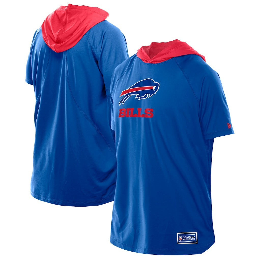 Buffalo Bills New Era Combine Authentic Hooded Raglan Short-Sleeve T-Shirt Royal - NFL