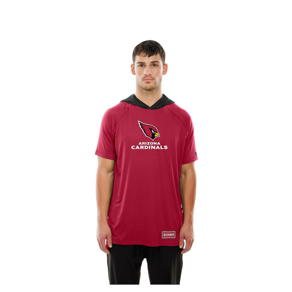 Arizona Cardinals New Era Combine Authentic Hooded Raglan Short-Sleeve T-Shirt Cardinal - NFL