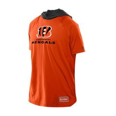 Cincinnati Bengals New Era Combine Authentic Hooded Raglan Short-Sleeve T-Shirt Orange - NFL