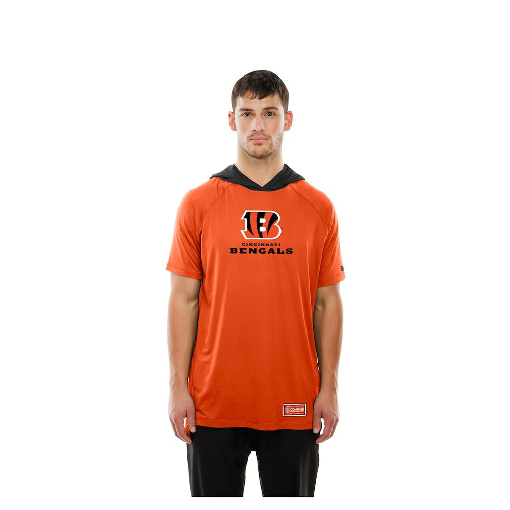 Cincinnati Bengals New Era Combine Authentic Hooded Raglan Short-Sleeve T-Shirt Orange - NFL