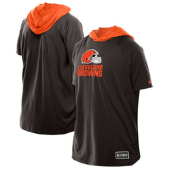 Cleveland Browns New Era Combine Authentic Hooded Raglan Short-Sleeve T-Shirt Brown - NFL