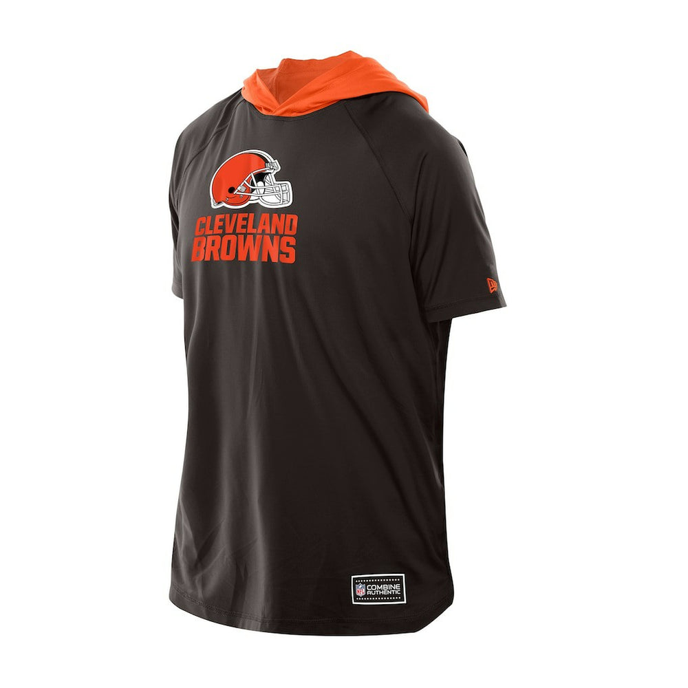 Cleveland Browns New Era Combine Authentic Hooded Raglan Short-Sleeve T-Shirt Brown - NFL