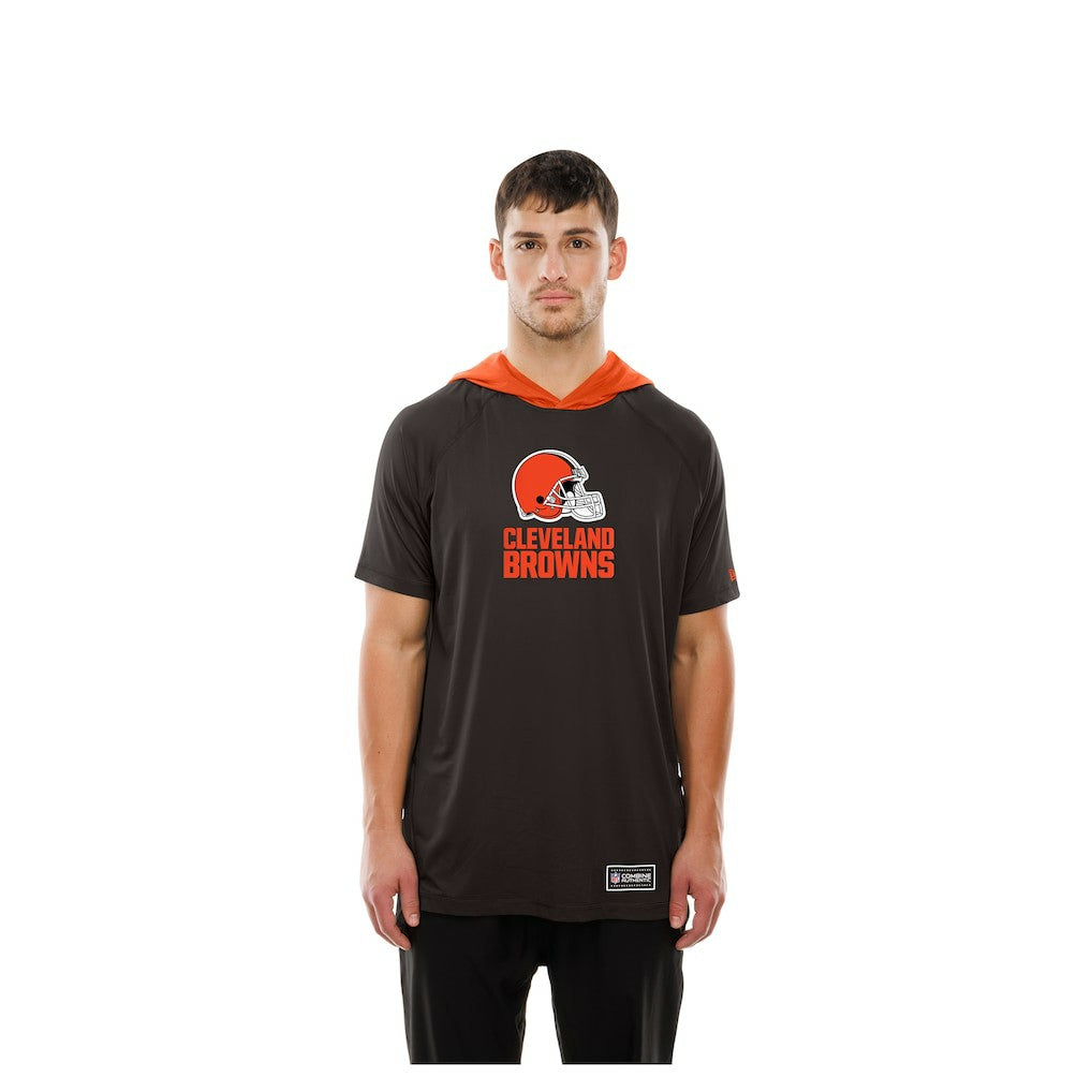 Cleveland Browns New Era Combine Authentic Hooded Raglan Short-Sleeve T-Shirt Brown - NFL